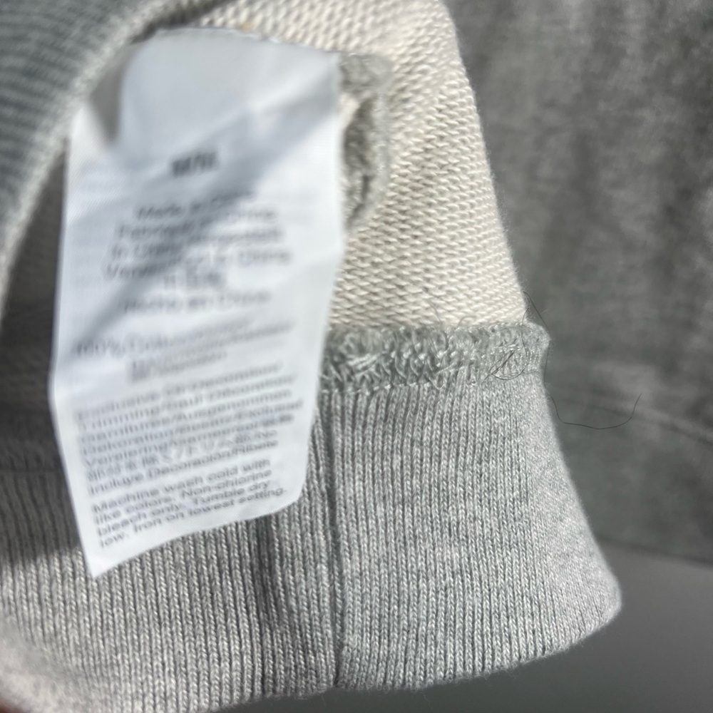J.Crew "N.Y.C." crewneck sweatshirt gray with multi-colored varsity letters - Picture 7 of 8